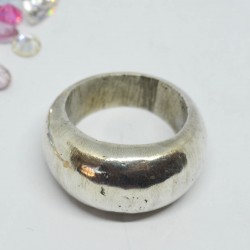 Anillo de plata redondeado